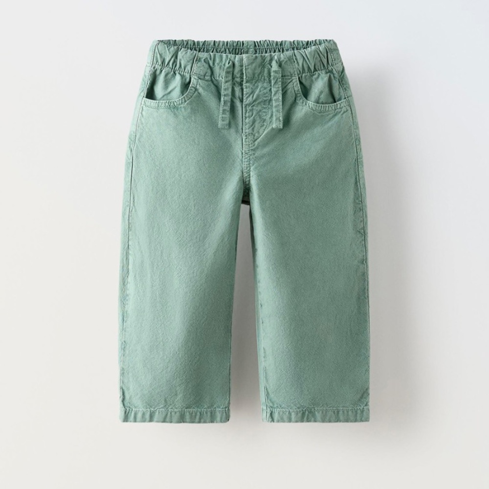 Zara Kids TWILL CULOTTES Pants Green